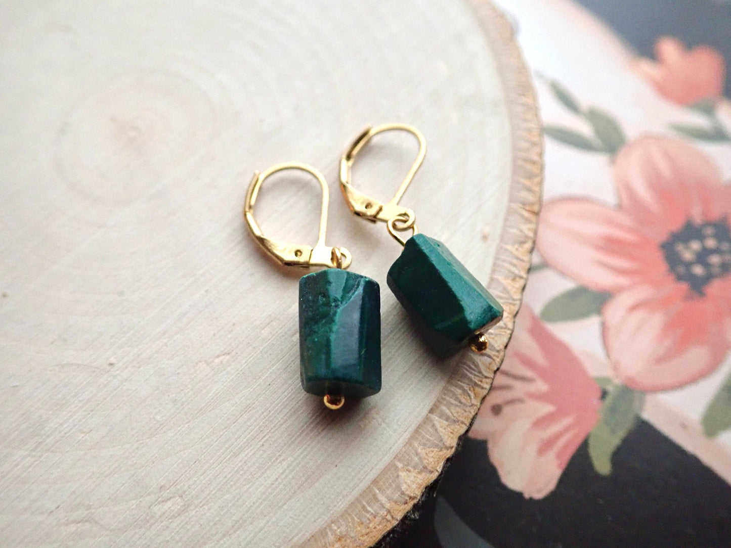 Miranda Malachite Dangle Earrings