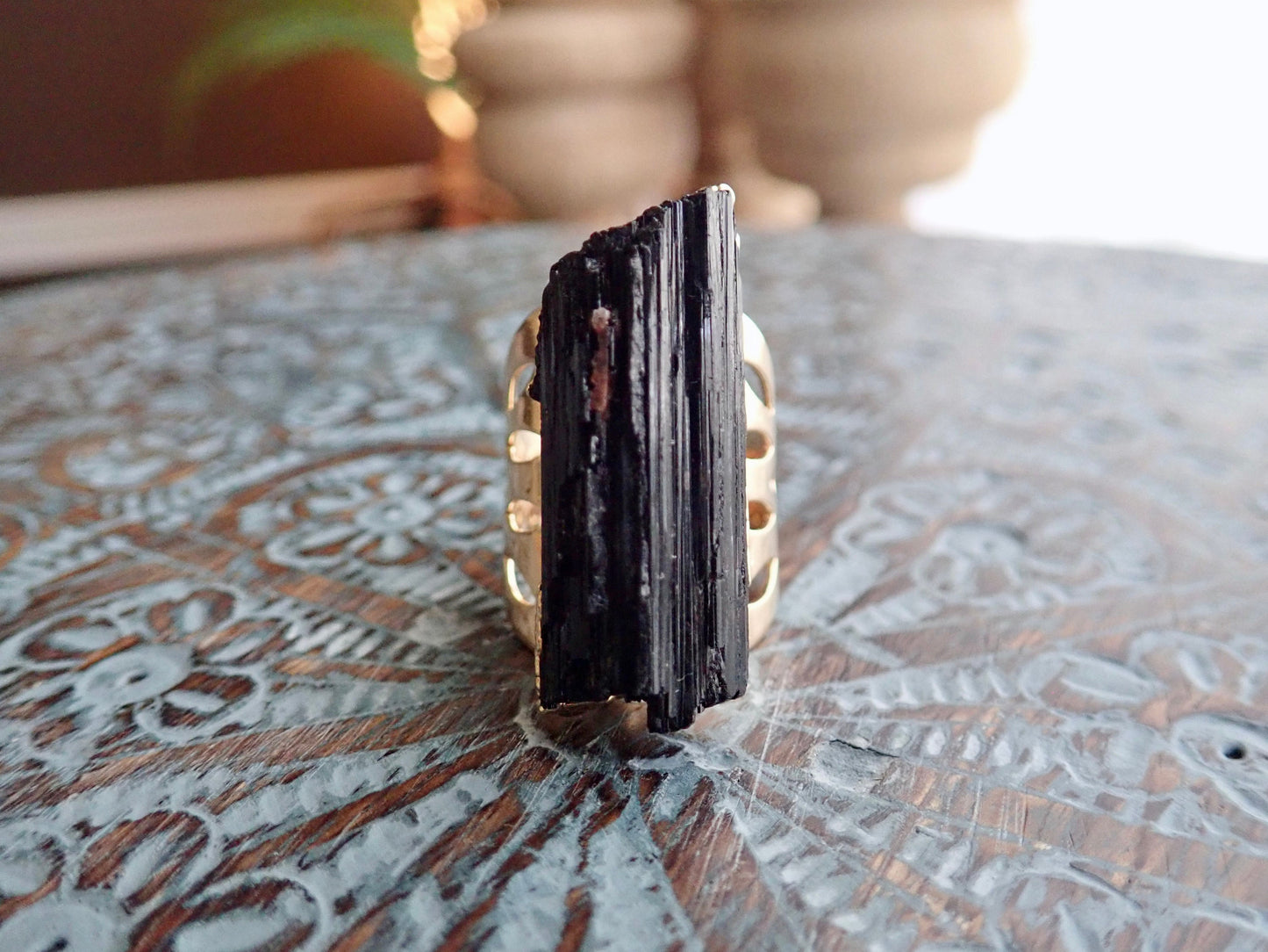 Noir Black Tourmaline Ring