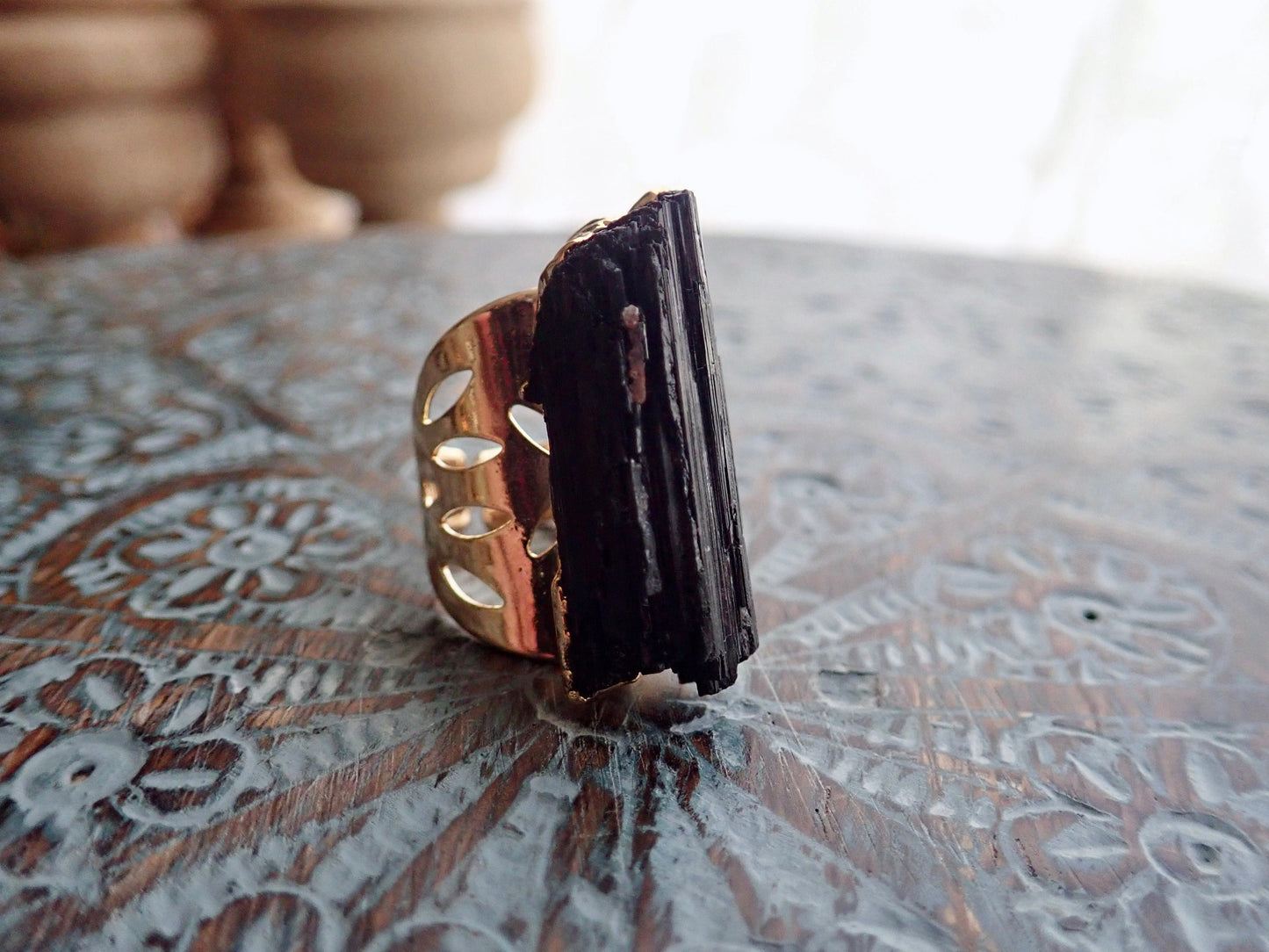 Noir Black Tourmaline Ring