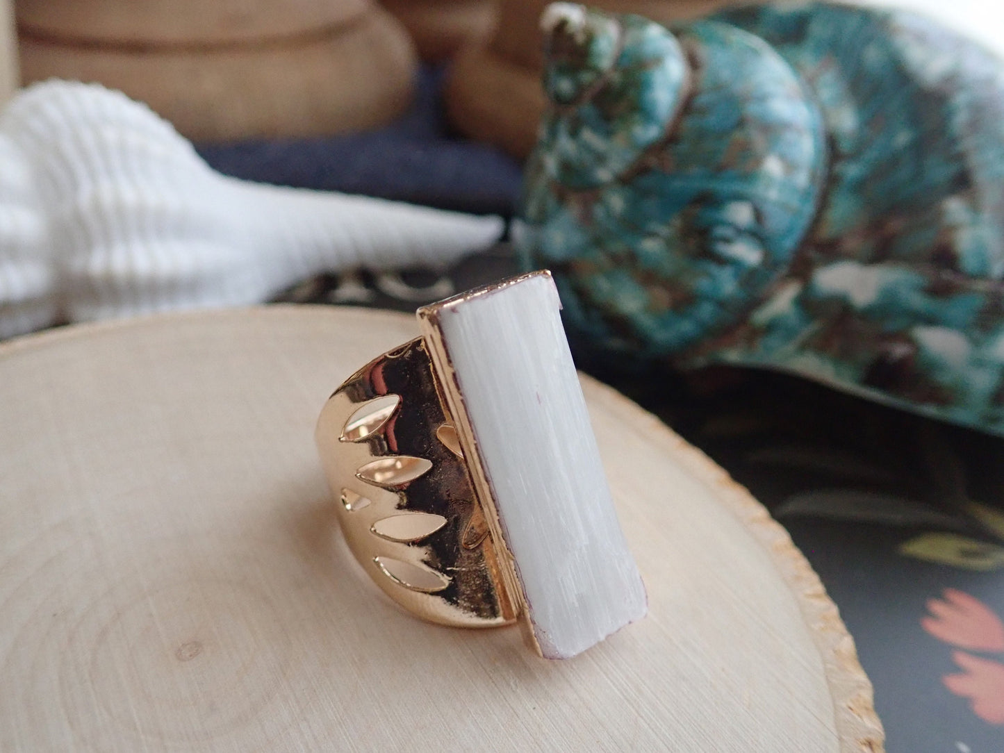 Staci Selenite Ring