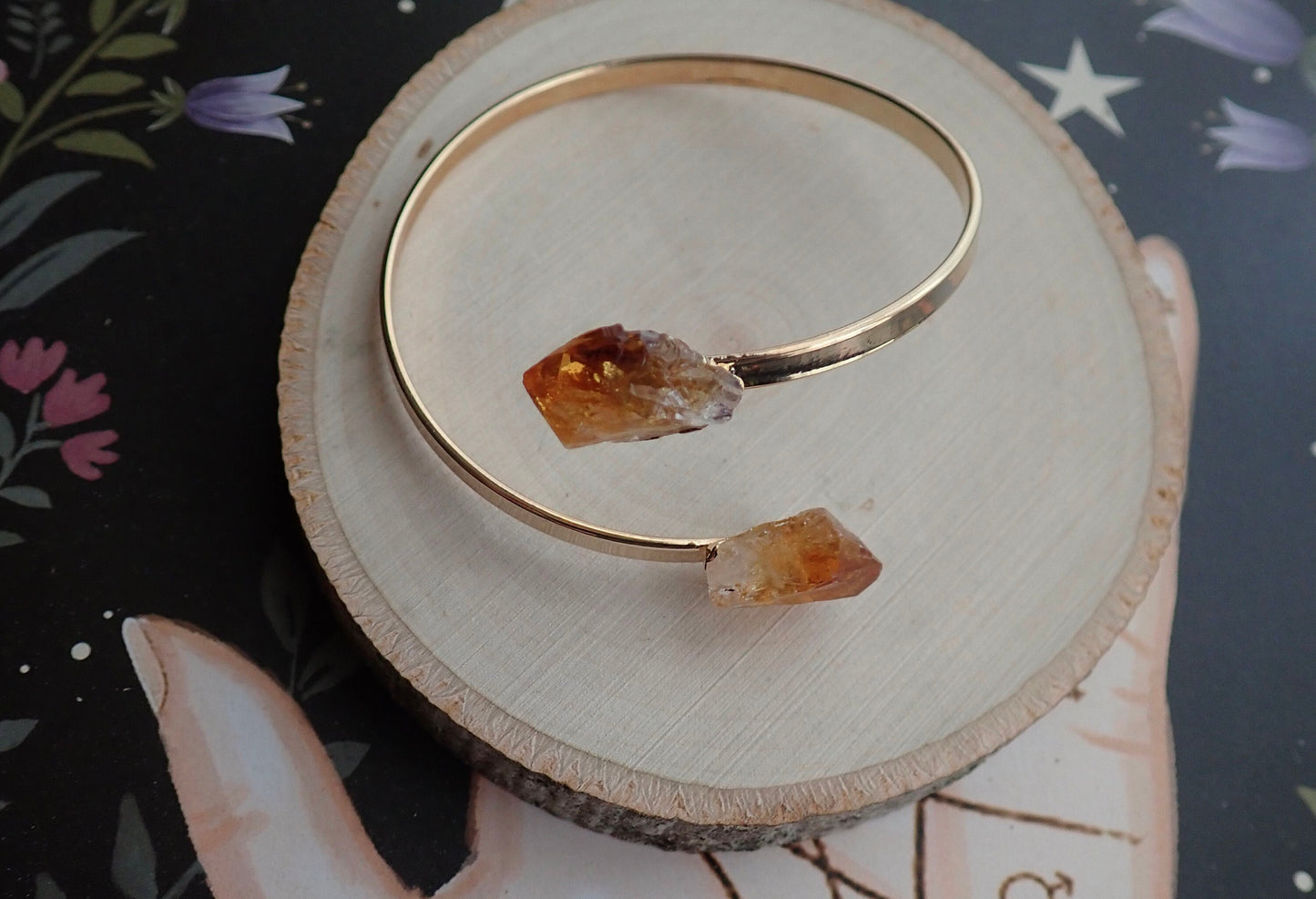 Nova Raw Citrine Cuff Bracele