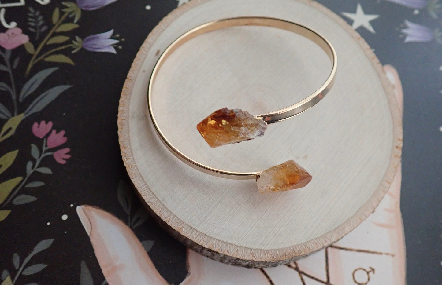 Nova Raw Citrine Cuff Bracele