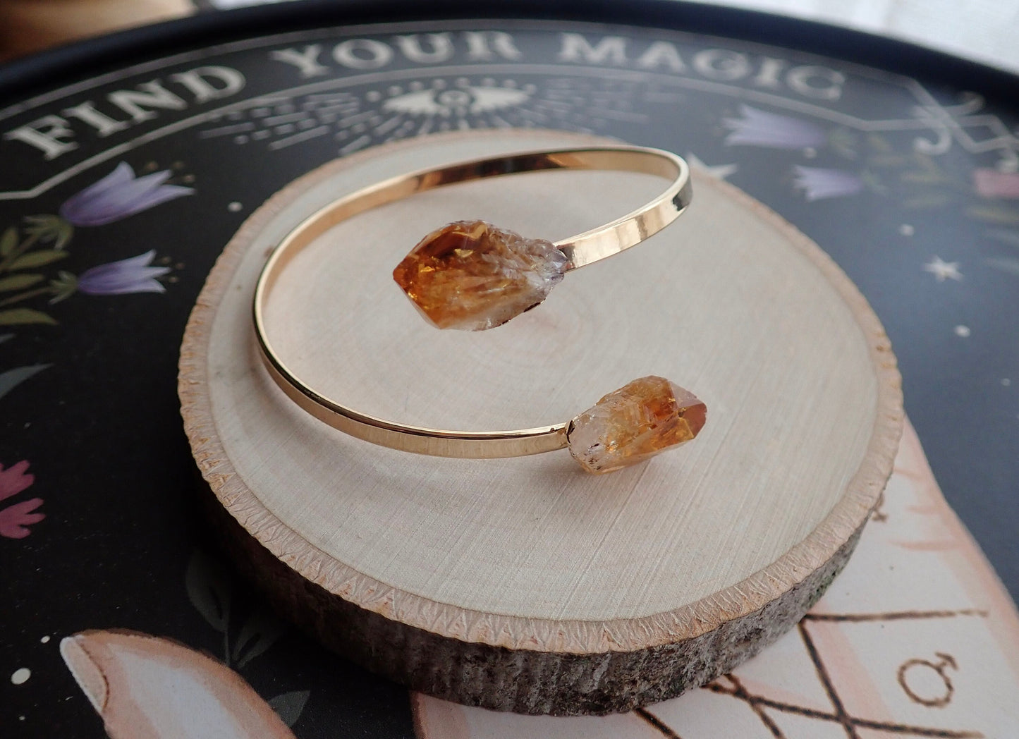 Nova Raw Citrine Cuff Bracele