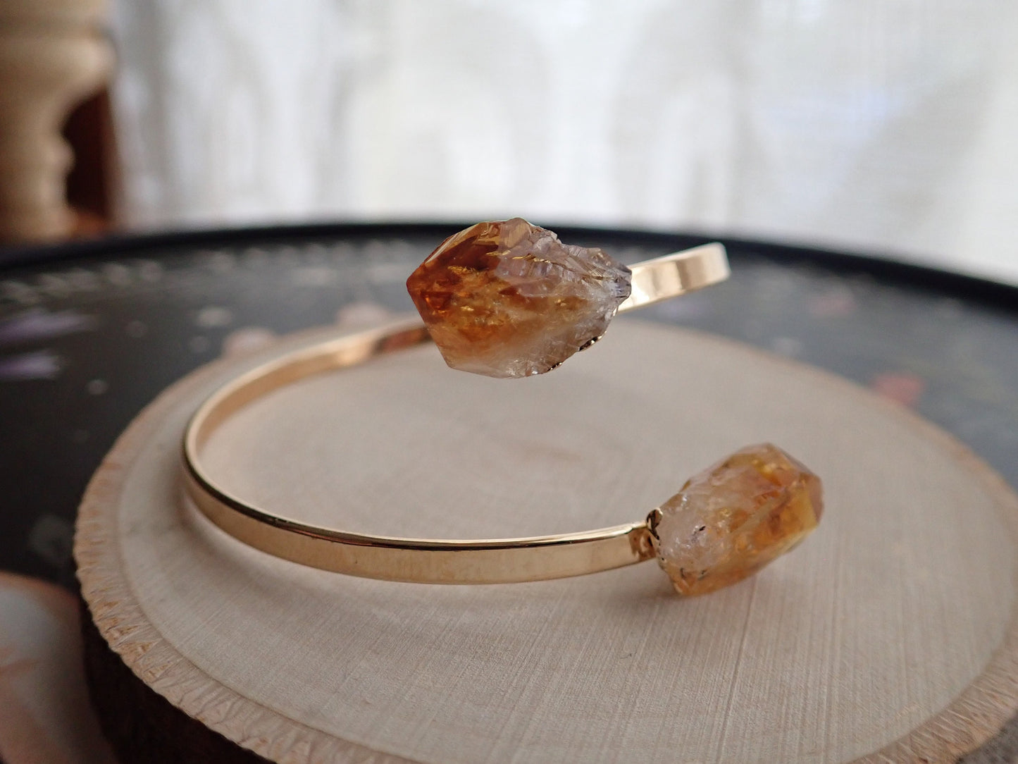 Nova Raw Citrine Cuff Bracele