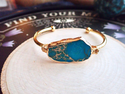 Blue Sea Jasper Cuff