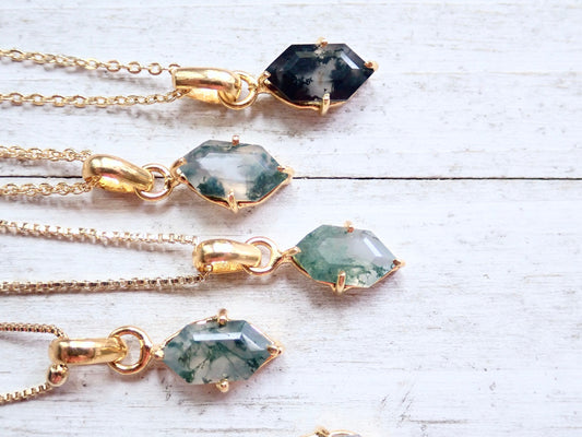 Mythos Moss Agate Necklace