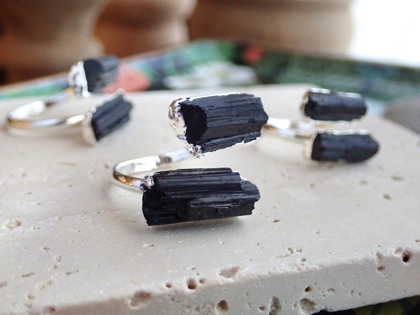 Pele Black Tourmaline Ring