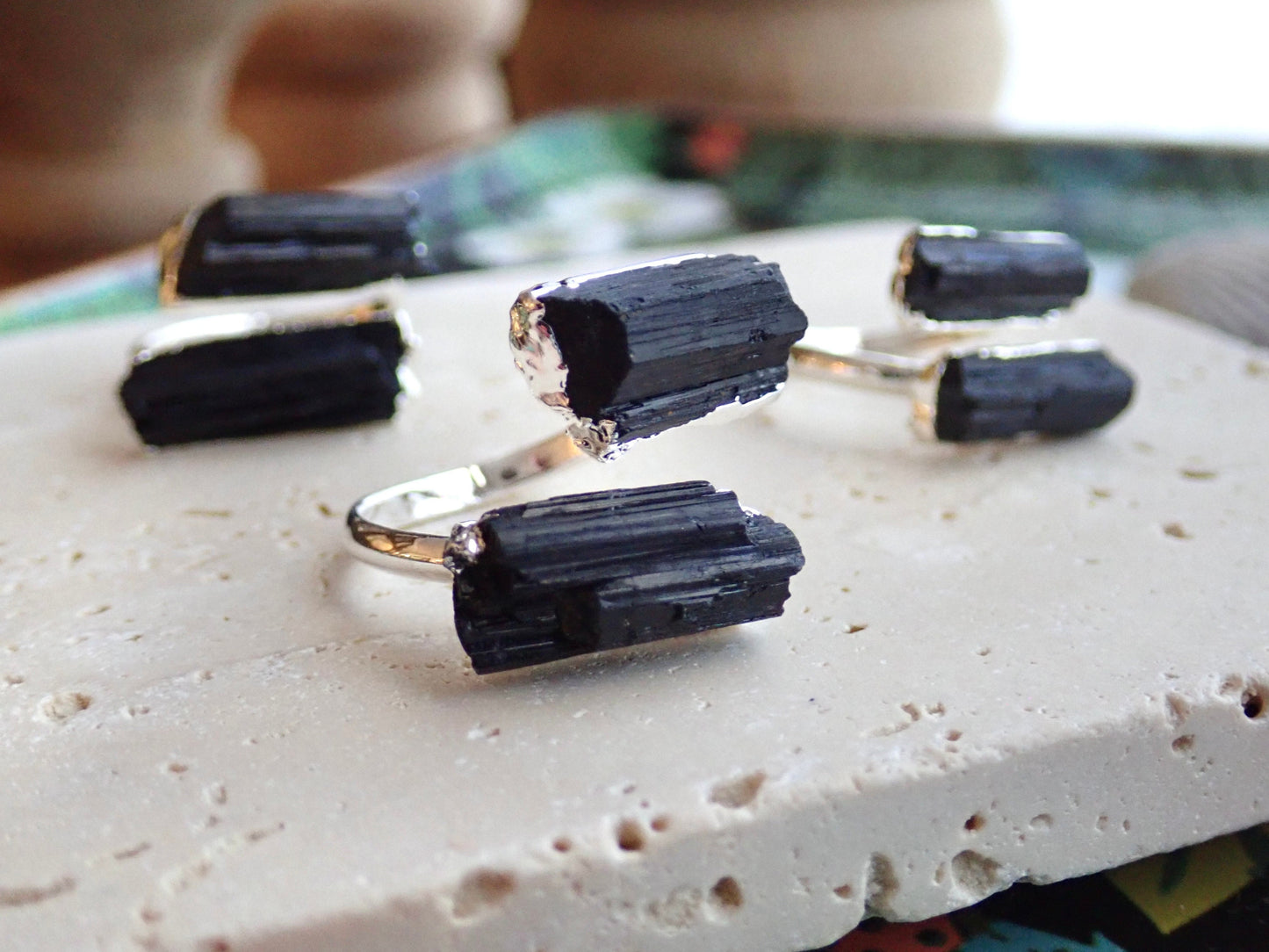 Pele Black Tourmaline Ring