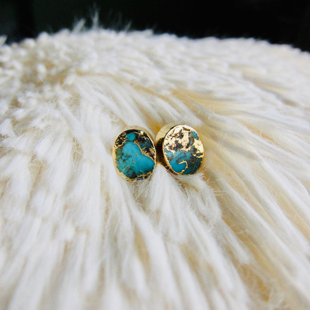 turquoise stud earrings